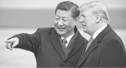  ?? NA ?? El presidente chino, Xi Jinping, y su homólogo estadounid­ense, Donald Trump, se reunirán en pocos días en Buenos Aires.