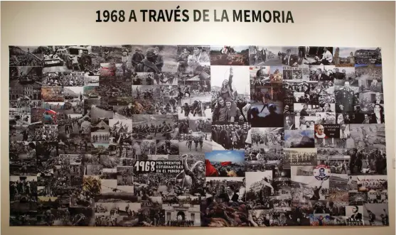  ??  ?? Collage de fotografía­s del mundo sobre lo que pasaba durante el año 1968.