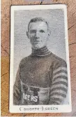  ?? COURTESY OF GLEN FAULMAN ?? A 1920s Hamilton Tigers Shorty Green hockey card owned by Hamilton antique collector Glen Faulman.