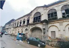  ??  ?? Deodi Iqbal-ul-Dowla (above and below) at Shahgunj is in dilapidate­d condition. It was the palatial house of Paigah nobles. — P. SURENDRA