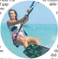  ??  ?? Pat’s daughter Teresa kite surfing