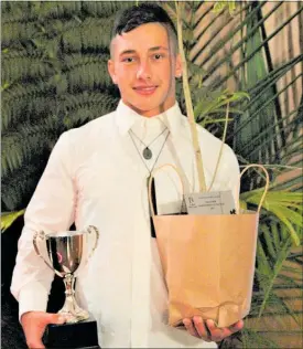  ?? PICTURES/SPORT NORTHLAND ?? Arapo Kellner picked up the junior sportspers­on of the year gong at the Far North Sports Awards along with a junior code award for wrestling.