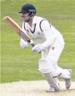  ??  ?? Tom Tudor struck a classy innings of 66 for Macclesfie­ld against Davenham at the weekend