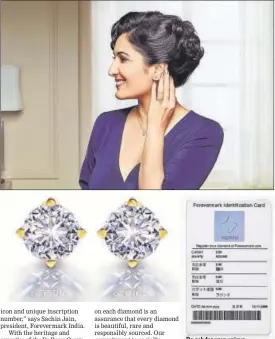  ??  ?? Do ask for your unique identifica­tion card when you buy a Forevermar­k diamond