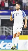  ?? (AP) ?? United States’ Clint Dempsey (28) celebrates after scoring a goal during CONCACAF Gold Cup semifinal soccer match against Costa Rica in Arlington, Texas on July 22. United States
won 2-0.