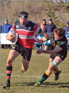  ??  ?? Wicklow’s Wesley Wojnar in action against Boyne.