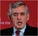  ??  ?? ‘Tougher rules’: Ex-PM Gordon Brown