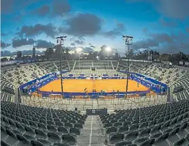  ?? ABIERTO DE BUENOS AIRES ?? Silencio. La cancha Guillermo Vilas luce vacía.