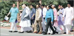  ?? Prem Nath Pandey ?? LEADING FROM THE FRONT: Prime Minister Narendra Modi with his Cabinet colleagues on Tuesday.