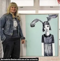  ??  ?? Bernadette Doolan with one of her artworks