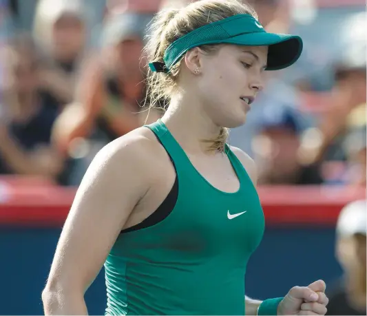  ?? PHOTO D’ARCHIVES, BEN PELOSSE ?? Eugenie Bouchard est passée au troisième et dernier tour des qualificat­ions des Internatio­naux des États-Unis, hier, à New York.