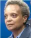  ??  ?? Mayor Lori Lightfoot