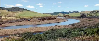  ??  ?? The wetland, off the Huntly section of the Waikato Expressway, is taking shape .