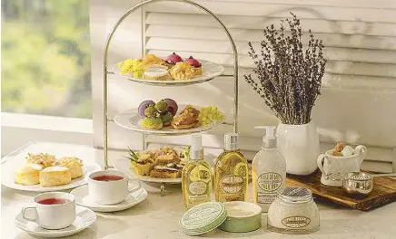  ??  ?? Raffles Makati's Afternoon Tea menu with L’Occitane is inspired by L'Occitane's origins in Provence.