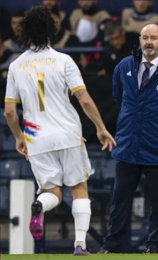  ?? ?? Scotland manager Steve
Clarke ended a testing fourmatch internatio­nal period with a 4-1 victory over Armenia