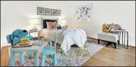  ?? TNS ?? A child’s bedroom is staged with accessorie­s and accents.
