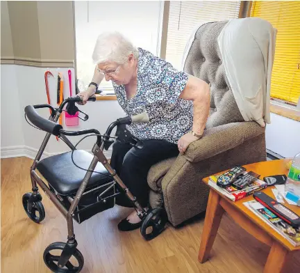  ?? PHOTOS: JOHN MAHONEY/MONTREAL GAZETTE ?? Agathe Moses at home in Côte St-Paul. Nearly everyone agrees that a combinatio­n of comprehens­ive home care and support for informal caregivers is the most cost-effective and dignified solution to the crisis in eldercare.
