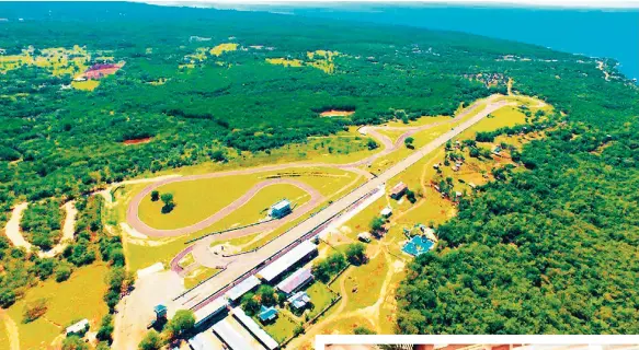  ??  ?? Aerial view of Jamwest Raceway.