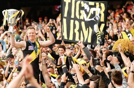  ??  ?? Jack Riewoldt, Richmond Tigers, 2019 AFL Grand Final, MCG.