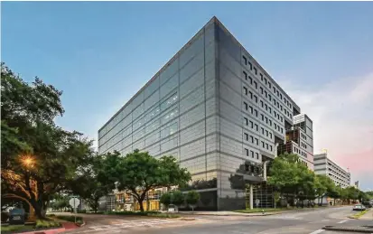  ?? Courtesy HFF ?? Stockdale Capital Partners has purchased the 20 Greenway Plaza office building from Principal Real Estate Investors. HFF brokered the sale.