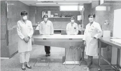  ?? Foto: cedida ?? Irene Amat, Raquel Beloqui, Victoria Zelaya y Alicia Córdoba, del servicio de Anatomía Patológica.