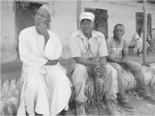  ??  ?? Abubakar Mai Taki (left), is a father of two abducted Chibok schoolgirl­s