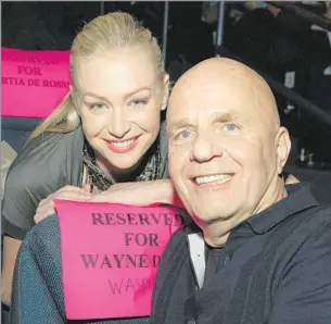  ?? Angela Weiss
Getty Images ?? AUTHOR OF ‘YOUR ERRONEOUS ZONES’ Wayne W. Dyer, with Portia de Rossi, wrote more than 40 self-help books. He said: “Mental
health is not complex, expensive, or involved, hard work. It’s only common sense.”