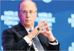  ?? FABRICE COFFRINI / AFP / GETTY IMAGES FILES ?? BlackRock chairman and CEO Laurence Fink.