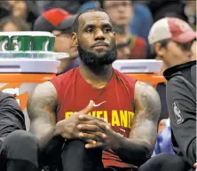  ?? Tony Dejak / Associated Press ?? Despite the presence of LeBron James, the Cavs have lost 10 of 14 to fall from fourth in the overall NBA standings to seventh.