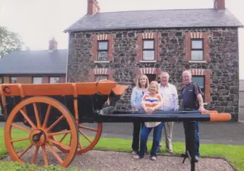  ??  ?? RESTORED: The old cart that Tom McCaughren’s father and his friend William Rodgers built