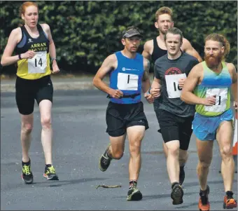  ?? Photograph: Alexander McAfee. ?? Runners set off on the Brodick - Glencloy race which was organised by Arran Runners.