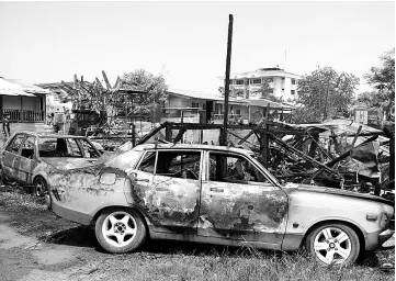  ??  ?? Chin’s Datsun 120Y was one of the two cars damaged by the fire.