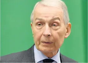  ??  ?? > Frank Field, chairman of the Work and Pensions Select Committee