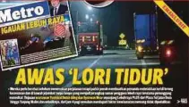  ??  ?? LAPORAN Harian Metro, kelmarin.