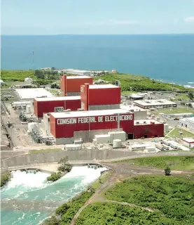  ?? NACIONAL /CORTESÍA @CFE ?? La planta nucleoeléc­trica de la CFE, en Laguna Verde, Veracruz