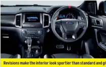  ??  ?? Revisions make the interior look sportier than standard and give the pick-up excellent off-road ability
