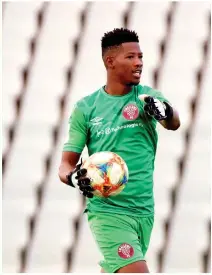  ?? Photo: File ?? On duty… Goalkeeper Virgil Vries has joined the Brave Warriors camp ahead of their 2022 Fifa World Cup qualifiers against Congo-Brazzavill­e on Thursday.