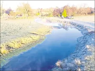  ?? ?? An image of the completed chalk stream work along the Little Stour