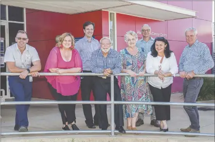  ??  ?? The volunteer board of the Western Cancer Centre Foundation (WCCF): Tim Williams, Donna Falconer, Florian Honeyball, Joe Canalese, Lyn Smith, Peter Singh, Jen Cowley and Brian Mockler – missing from the photo are Sueellen Lovett and Ash Walker.