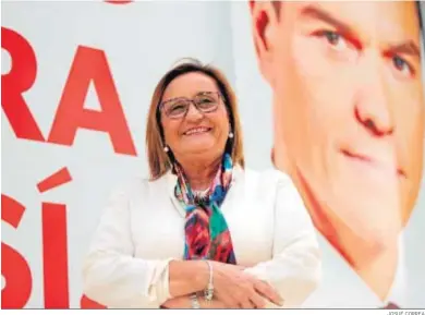  ?? JOSUÉ CORREA ?? La nueva responsabl­e de la gestora del PSOE de Huelva, María Luisa Faneca.