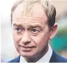  ??  ?? EXASPERATE­D Tim Farron