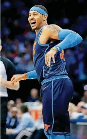  ?? SARAH PHIPPS, THE OKLAHOMAN] ?? Oklahoma City’s Carmelo Anthony was good locker room guy, but he sometimes struggled on the court.