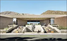  ?? Lance Gerber ?? THE PALM SPRINGS Art Museum, a Midcentury Modern landmark, will have a behemoth statue of Marilyn Monroe, panties exposed, planted in its line of sight.