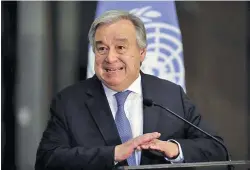  ??  ?? Antonio Guterres JUAN CARLOS ULATE/REUTERS