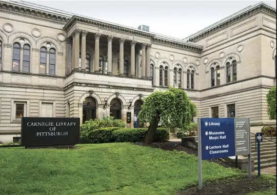  ??  ?? The Carnegie Library of Pittsburgh opened in 1895 as one of the first of over 1,600 libraries the industrial­ist erected in the United States.