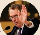  ??  ?? Audizione in Congresso. Robert Lighthizer