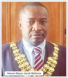  ?? ?? Harare Mayor Jacob Mafume