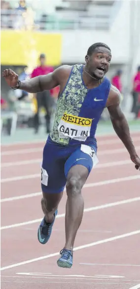  ?? (Photo: Observer file) ?? American sprint legend Justin Gatlin will not be making the trip to Jamaica with Team Pressure.