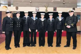  ??  ?? Sea Cadets Cadets and officers representi­ng Ayr Sea Cadets TS Mountbatte­n