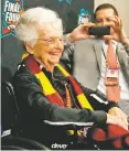  ?? BRYNN ANDERSON THE ASSOCIATED PRESS ?? Loyola-Chicago’s Sister Jean Dolores Schmidt called the whole thing and the whole Final Four run in San Antonio ‘the most fun I’ve had in my life.’